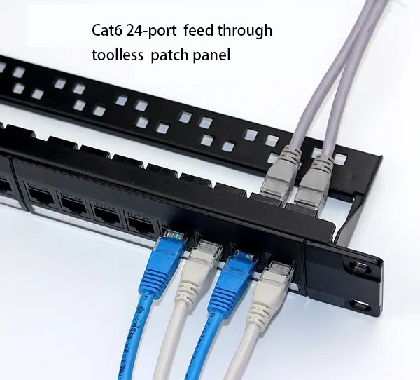 Feed through patch panels Feed through patch panels
