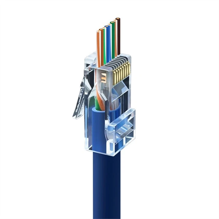 Cat5e Pass Through RJ45 Connector