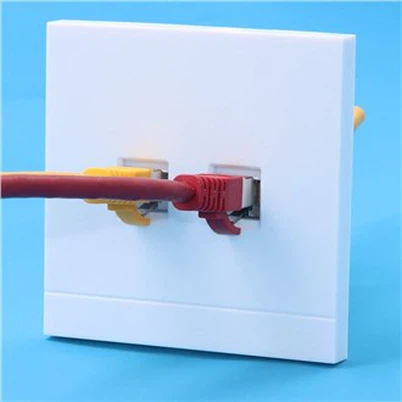 2 puertos Cat6 Placa de pared de salida Ethernet Ethernet