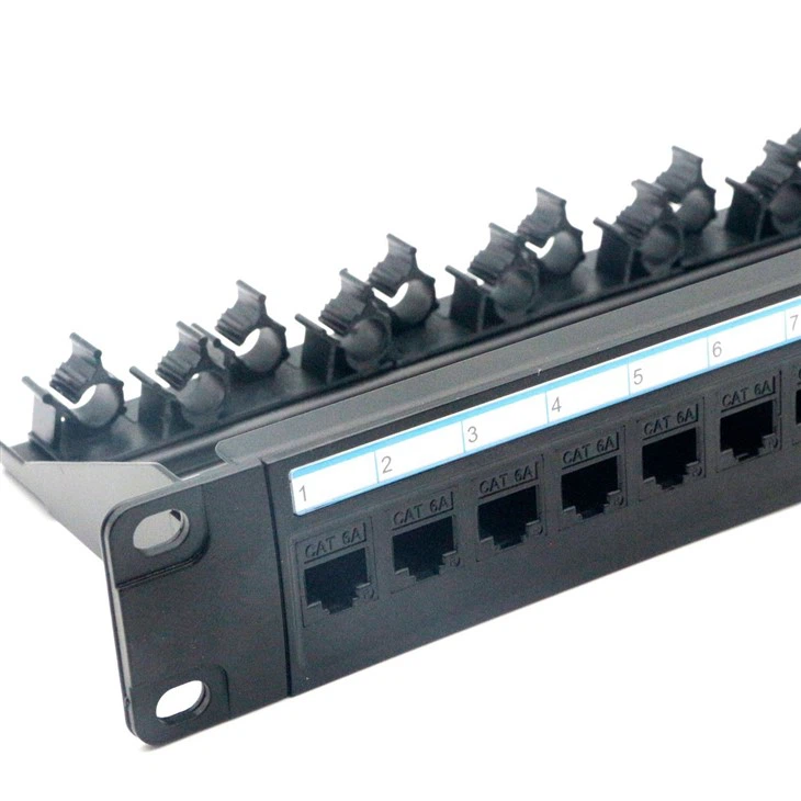 Engineering 24-port Cat6A UTP Toolless Straight-Through Patch Panel