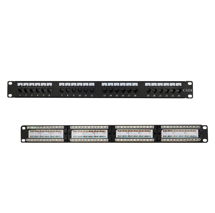 Panel de parche 24- Port LED UTP Cat6 Gigabit