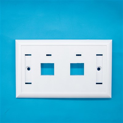 Placa de pared de placa frontal de red de 2 puertos