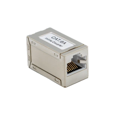 Cat6a RJ45 protegido en línea acoplador femenino keystone jack