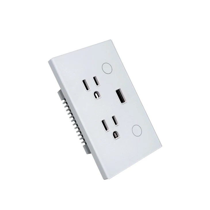 US Standard Smart Wi-Fi/Zigbee Wall Socket With USB Port - Voice Control Compatible With Alexa & Google Home