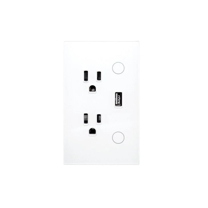 US Standard Smart Wi-Fi/Zigbee Wall Socket With USB Port - Voice Control Compatible With Alexa & Google Home